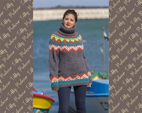 Lopi Wool Sweater Icelandic Sweater Hand Knitted Sweater Etsy