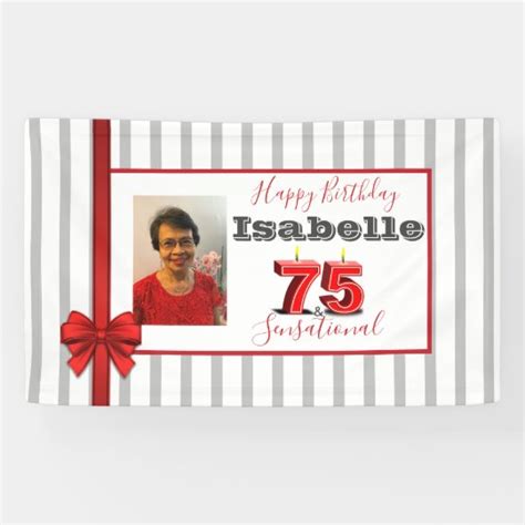 75 & SENSATIONAL 75th Birthday Party Banner | Zazzle.com