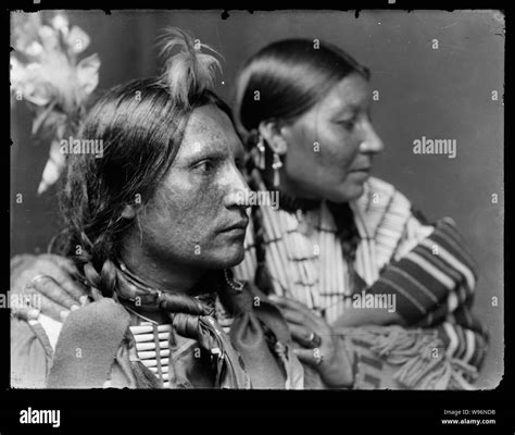 American Horse And Wife American Indian Stock Photo Alamy