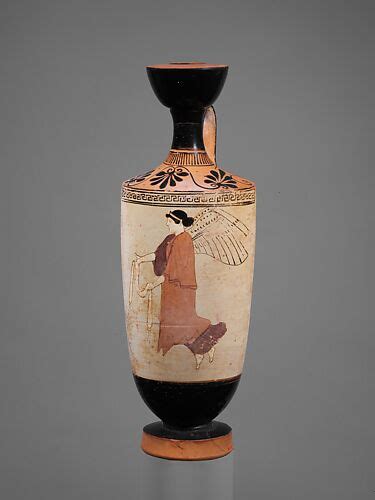 Attributed To The Carlsruhe Painter Terracotta Lekythos Oil Flask