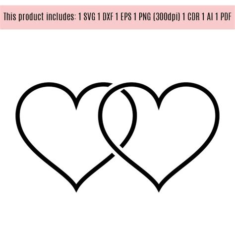 Hearts Love Wedding Vinyl Graphics Svg Dxf Eps Png Cdr Ai Pdf Etsy