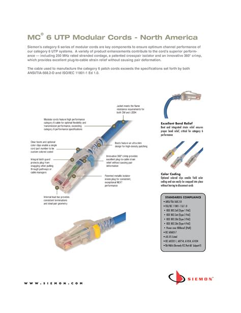 Patch Cords Cat Tarea Mc Utp Modular Cords North America