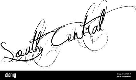 South Central Text Sign Illustration On White Background Stock Vector