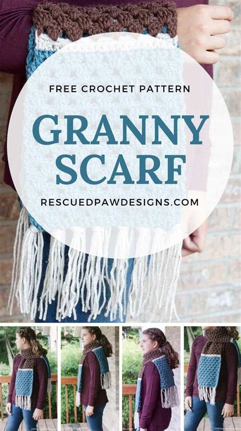 Granny Crochet Scarf With Fringe How To Crochet A Granny Pattern