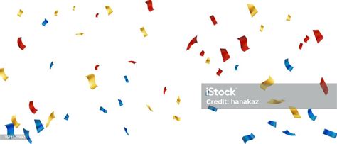 Pita Confetti Dan Zigzag Berwarnawarni Jatuh Dari Atas Pita Vektor