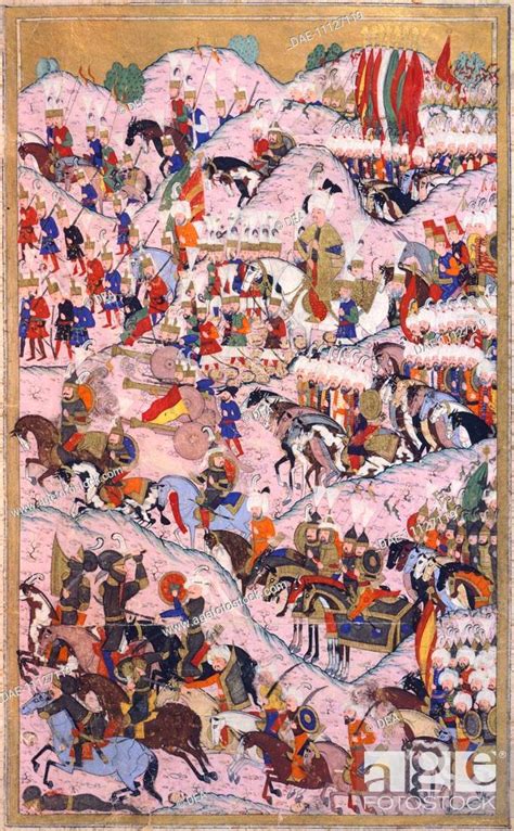 Battle Of Mohacs In Hungary On August 29 1526 Miniature From The