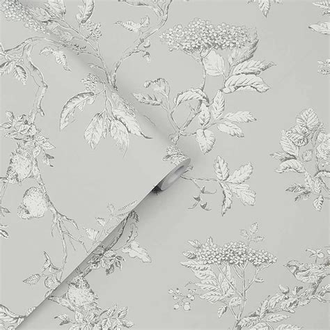 Elderwood By Laura Ashley Acier Wallpaper Wallpaper Direct