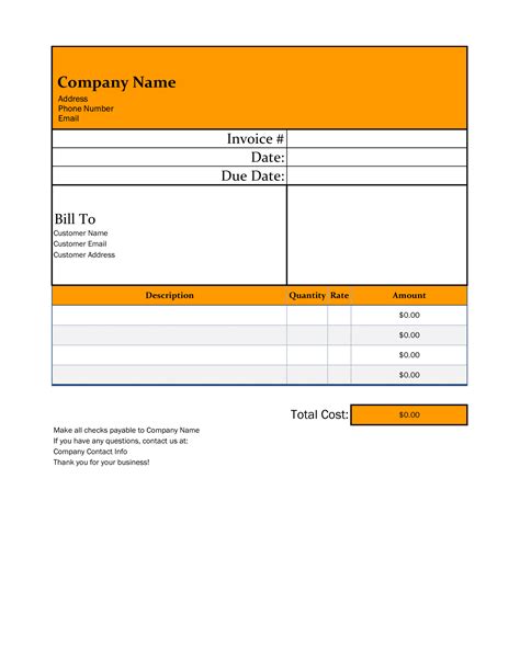 Invoice Template — Bookkeeping Services