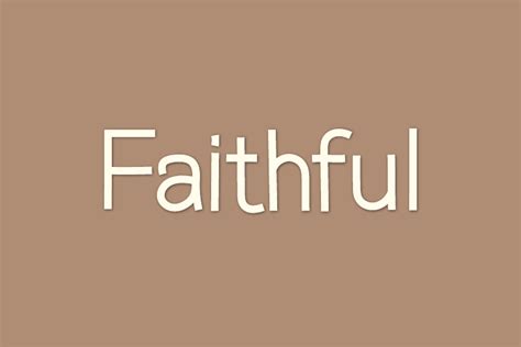 Faithful Font · 1001 Fonts