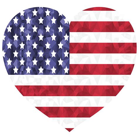 Best Heart Shaped American Flag Illustrations Royalty Free Vector