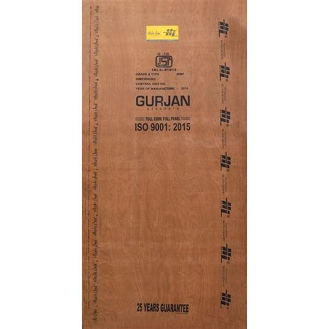 Brown Gurjan Plywood Board For Furniture Inch At Rs Piece In