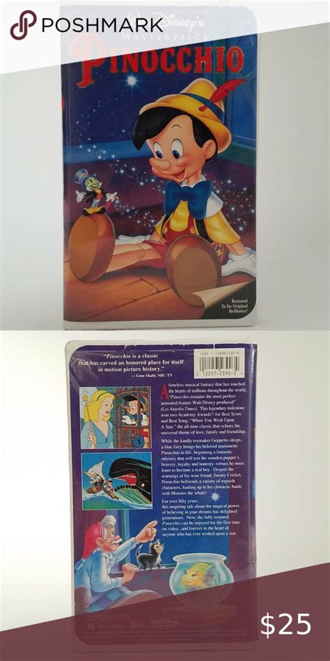 Walt Disneys Masterpiece Pinocchio Vhs Walt Disney Disney