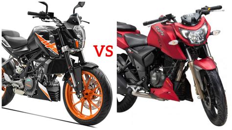 2017 KTM 200 Duke Vs TVS Apache RTR 200 4V Entry Level Streetfighter