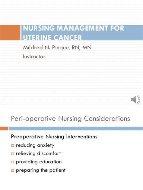 11 Nursing Management In Uterine Endometrial Cancer Pdf Nursing Cancer