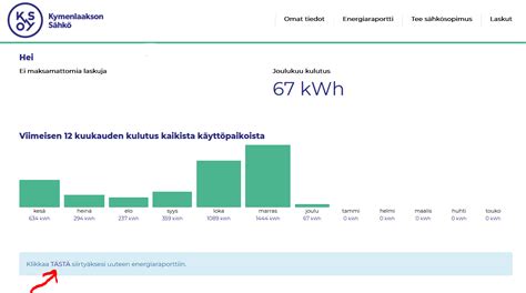 Online-palvelun uusi energiaraportti - Kymenlaakson Sähkö