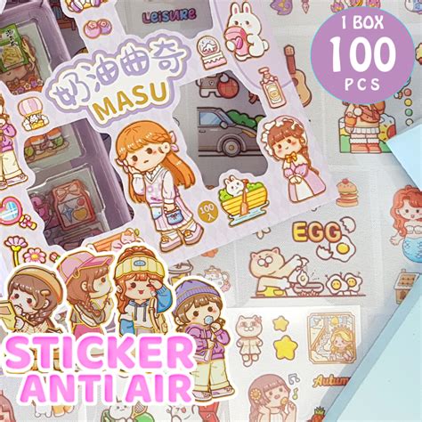 Jual Masu Sticker Isi Pcs Sticker D Asthetic Lucu Stiker Masu