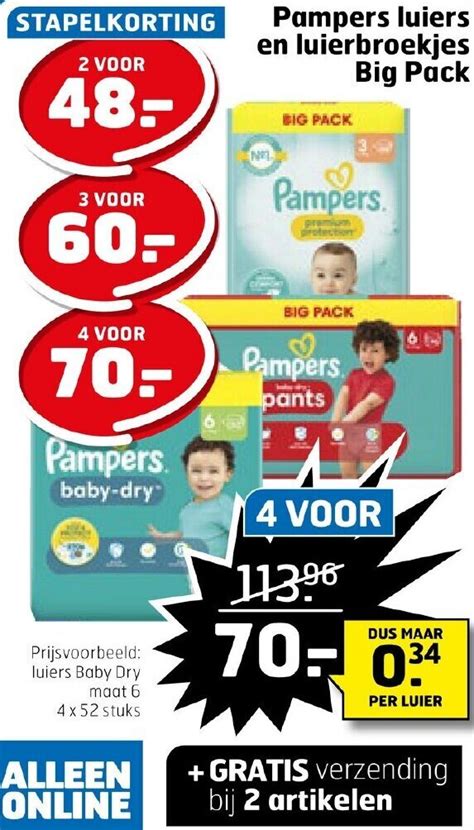 Pampers Luiers En Luierbroekjes Big Pack Aanbieding Bij Trekpleister