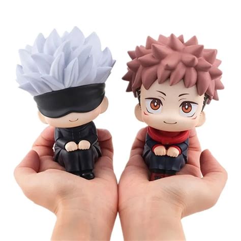 Anime Jujutsu Kaisen Figurine Fofo Gojo Satoru Itadori Yuji Olhar Up