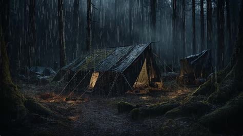 Rain On Tent Sleep Sounds With Heavy Rain And Thunder Solo Camping