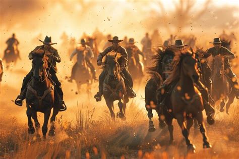 Premium Photo Behold The Raw Energy Of A Western Shootout Unfold