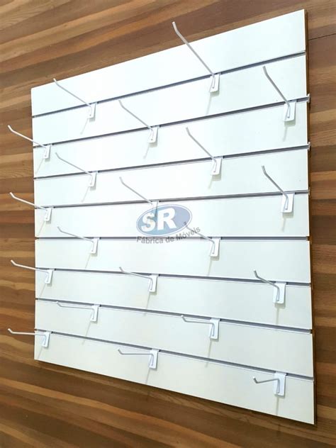 Painel Canaletado Branco Mdf X Cm Expositor Polegadas Mercado Livre