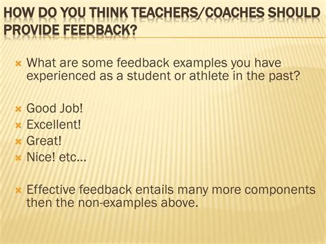 Providing Feedback Within Physical Education And Sport Ppt Download