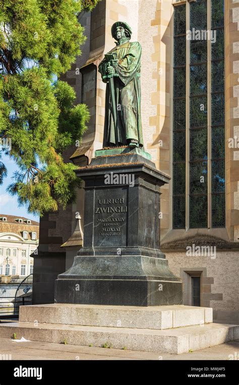 Switzerland Zurich Zwingli Statue Monument Hi Res Stock Photography And