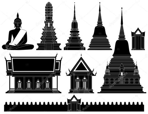 Thailand Temple Vector Thailand Art Temple Temple Pictures