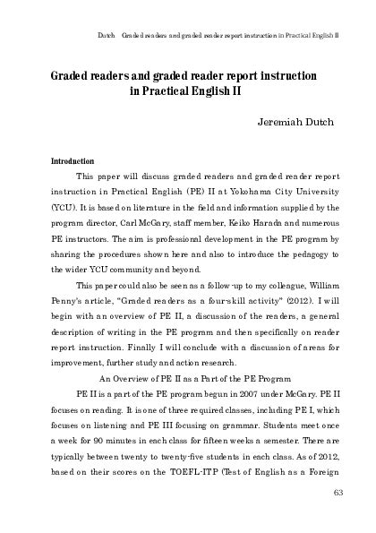 (PDF) Graded readers and graded reader report instruction in Practical ...