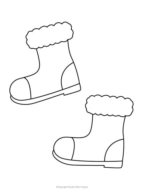 Hat Template Templates Cute Snow Boots Flower Vase Crafts Boot