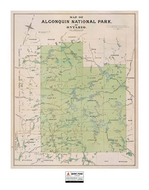 Historic Algonquin Map from 1893 – Burnt Point Lodge