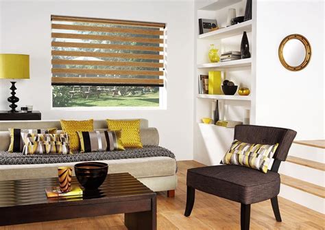 Vision Day And Night Wood Effect Living Room Roller Blinds From