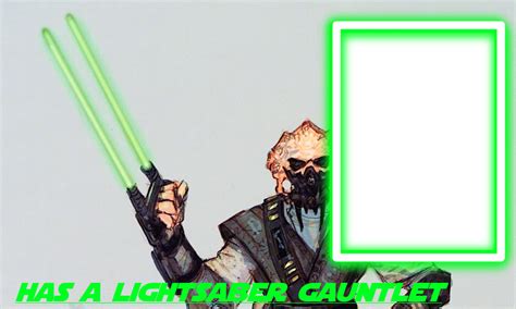 Character has a Lightsaber Gauntlet Template by The-JMP on DeviantArt