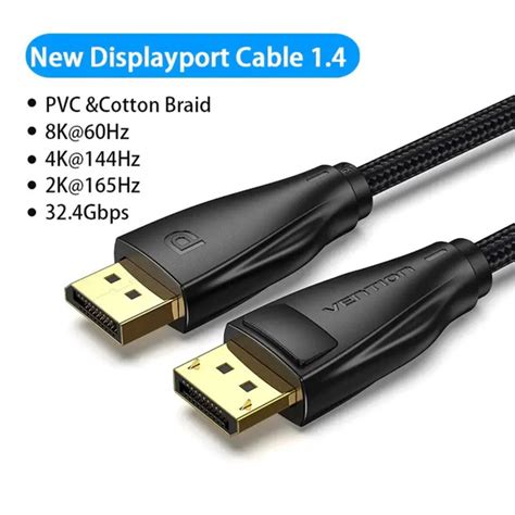 Кабель видеосигнала Vention DisplayPort to DisplayPort , v1.4 1m 32,4 ...