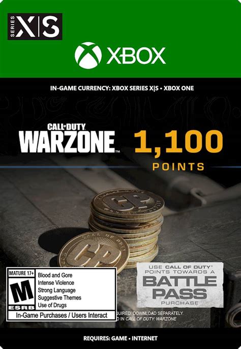 Best Buy Call Of Duty Warzone 1 100 Points Xbox One Xbox Series S Xbox Series X [digital