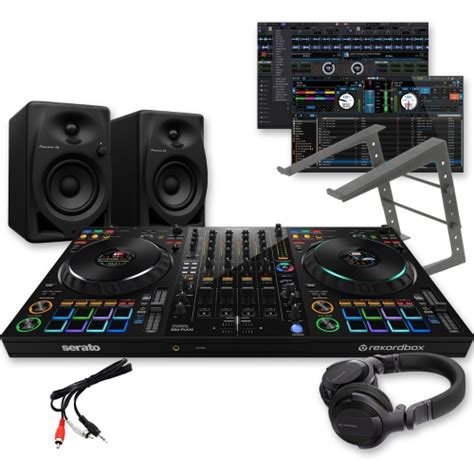 Pioneer DJ DDJ FLX4 Controller DM 40D Speakers Laptop Stand HDJ