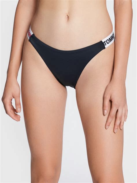 Tommy Jeans Bikini Unterteil High Leg Cheeky UW0UW03400 Grün Modivo de