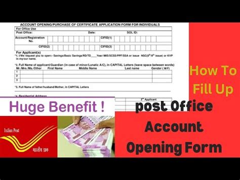 How To Fill Up Post Office Account Opening Form In Details Viral