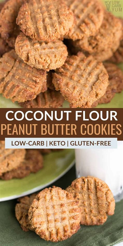 Low Carb Coconut Flour Peanut Butter Cookies Keto Recipe