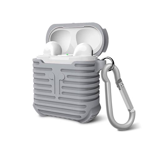 Купить Серый силиконовый чехол с карабином iLoungeMax для Apple AirPods ...