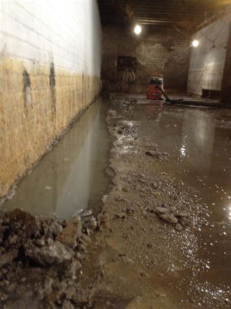 Basement Waterproofing Flooded Detroit Mi Basement Gets Waterproofed High Water Table