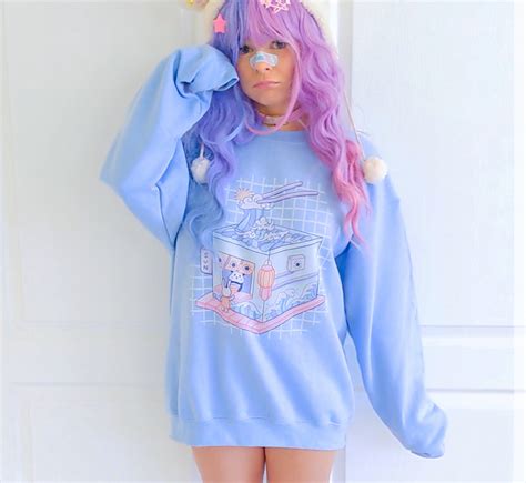 Kawaii Sweatshirt Kawaii Clothing Yume Kawaii Kawaii Etsy