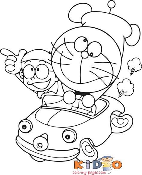 Doraemon and nobita colouring pages - Kids Coloring Pages