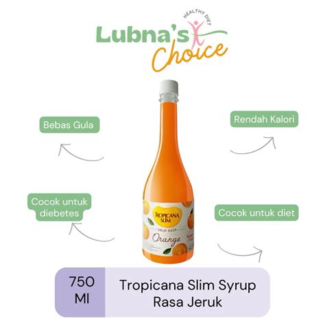 Jual Tropicana Slim Syrup 750ml Rasa Jeruk Shopee Indonesia