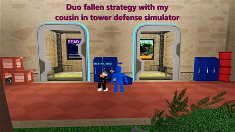 Duo Fallen Mode Strategy Tower Defense Simulator Roblox Youtube