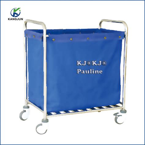 Stainless Steel Clothes Dirty Linen Laundry Trolley Cleaning Nursing