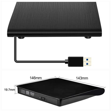 (НОВЫЙ) Тонкий внешний оптический привод DVD RW CD USB 3.0: 890 грн ...