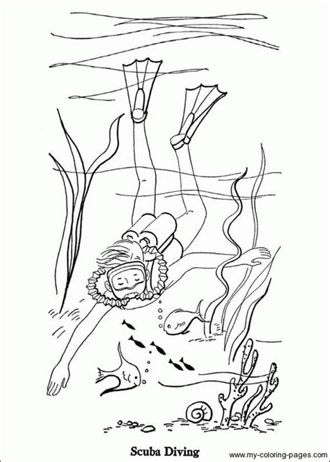 Diving Coloring Pages