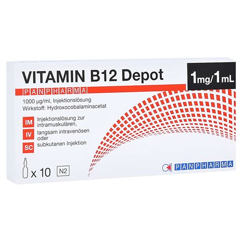 Vitamin B12 Depot Panpharma 1000 µg Ml Inj Lsg 10x1 Milliliter N2 Medpex