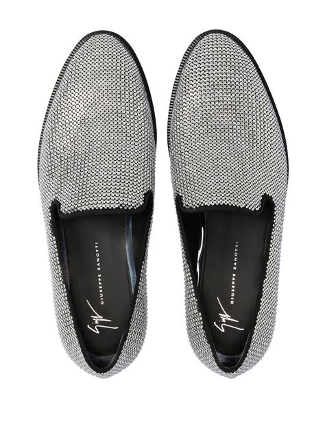 Giuseppe Zanotti Jareth Disco Crystal Embellished Loafers Farfetch